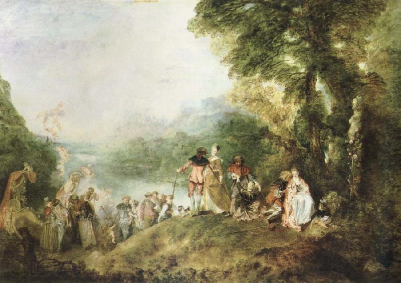 Jean-Antoine Watteau the pilgrimage to cythera Spain oil painting art